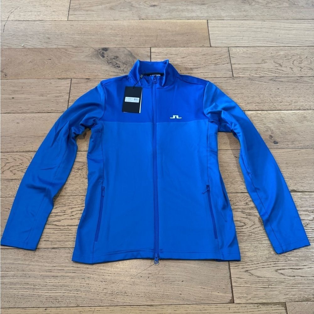 J.Lindeberg Banks Relaxed Fit Mid Layer Nautical Blue Full Zip Size SMALL (1093)